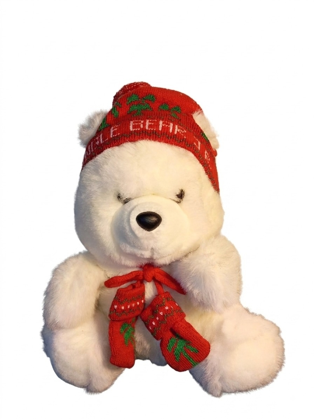 1980s Vintage Christmas Collectibles Jingle Bear Jr Puppet Holiday Teddy Bear